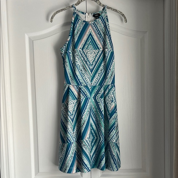 Massimo Dresses & Skirts - Massimo Blue and White Patterned Mini Dress